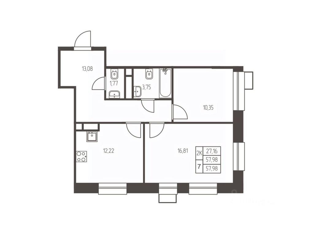 1-BD Apartment Sale, 58 sq. m. at Novaya Ivanteevka, Zavodskaya ulitsa, Ivanteyevka, Pshkinskiy Urban District, Moscow Region, Russia #1 1-BD Apartment Sale, 58 sq. m. at Novaya Ivanteevka, Zavodskaya ulitsa, Ivanteyevka, Pshkinskiy Urban District, Moscow Region, Russia #1