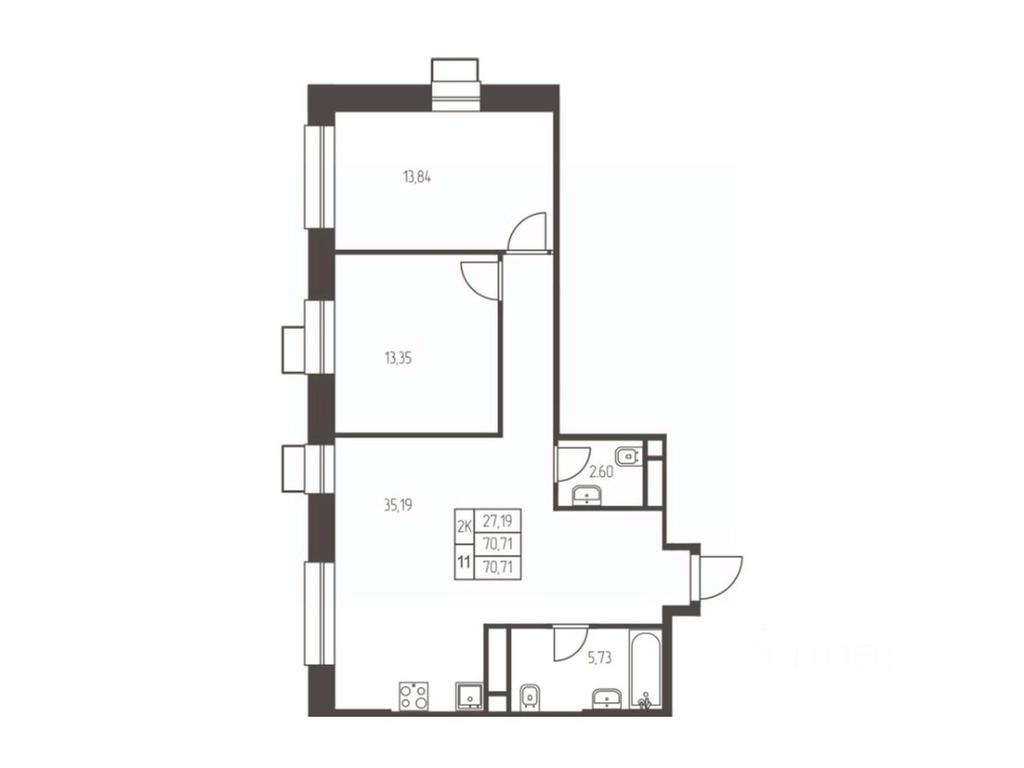 Продажа 1-комн. квартиры, 70,7 м² в ЖК «Новая Ивантеевка», Заводская улица, Ивантеевка, городской округ Пушкинский, Московская область, Россия #1
