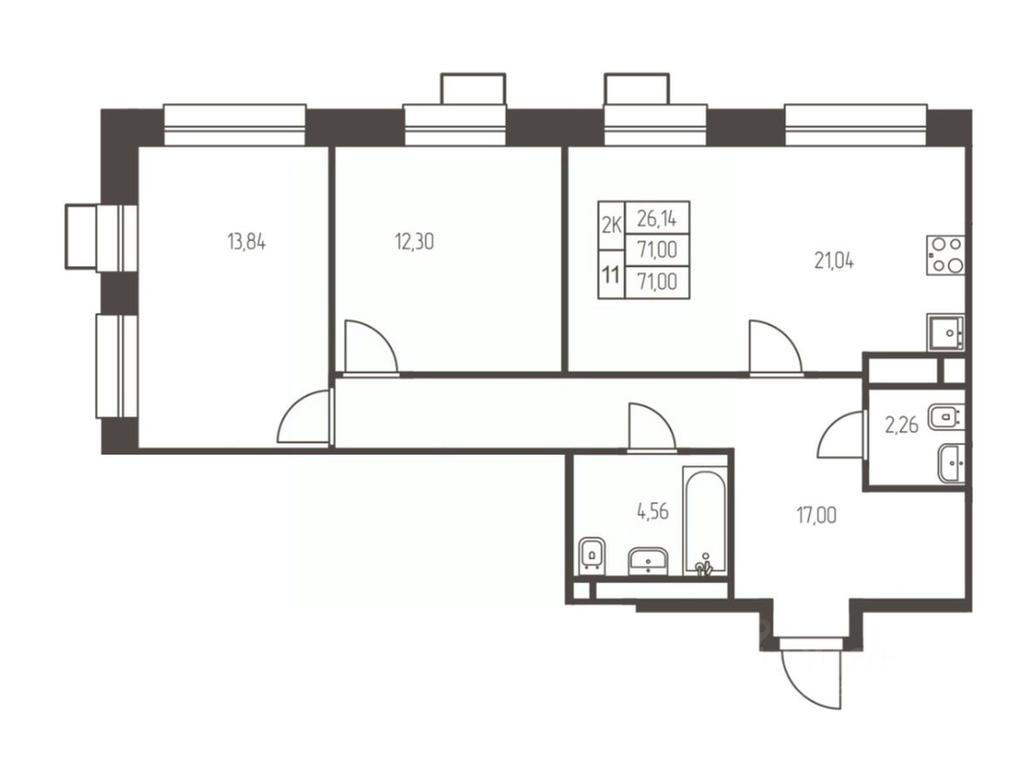 1-BD Apartment Sale, 71 sq. m. at Novaya Ivanteevka, Zavodskaya ulitsa, Ivanteyevka, Pshkinskiy Urban District, Moscow Region, Russia #1