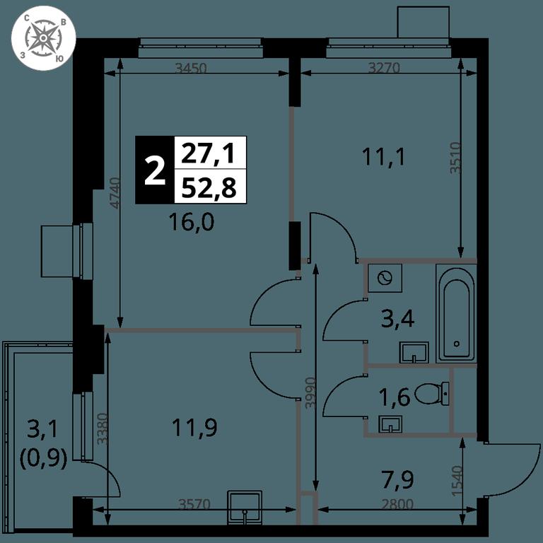 2-BD Apartment Sale, 52.8 sq. m. at Pervy Donskoj, zhiloy mikrorayon Sapronovo, derevnya Sapronovo, Leninskiy City District, Moscow Region, Russia #2 2-BD Apartment Sale, 52.8 sq. m. at Pervy Donskoj, zhiloy mikrorayon Sapronovo, derevnya Sapronovo, Leninskiy City District, Moscow Region, Russia #2