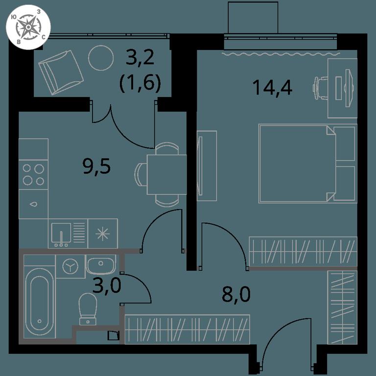 1-BD Apartment Sale, 36.5 sq. m. at Pervy Donskoj, zhiloy mikrorayon Sapronovo, derevnya Sapronovo, Leninskiy City District, Moscow Region, Russia #1 1-BD Apartment Sale, 36.5 sq. m. at Pervy Donskoj, zhiloy mikrorayon Sapronovo, derevnya Sapronovo, Leninskiy City District, Moscow Region, Russia #1