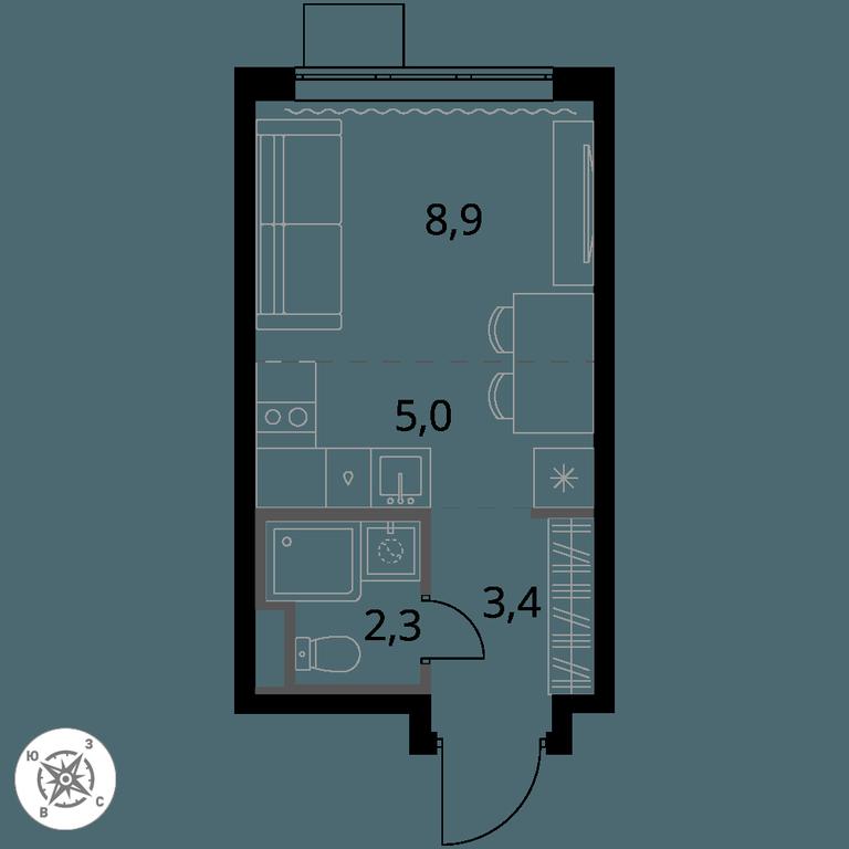 Apartment Sale, 19.6 sq. m. at Pervy Donskoj, zhiloy mikrorayon Sapronovo, derevnya Sapronovo, Leninskiy City District, Moscow Region, Russia #1 Apartment Sale, 19.6 sq. m. at Pervy Donskoj, zhiloy mikrorayon Sapronovo, derevnya Sapronovo, Leninskiy City District, Moscow Region, Russia #1