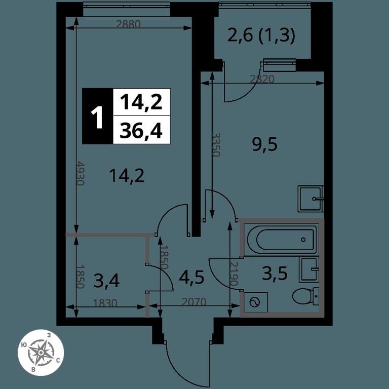 1-BD Apartment Sale, 36.4 sq. m. at Pervy Donskoj, zhiloy mikrorayon Sapronovo, derevnya Sapronovo, Leninskiy City District, Moscow Region, Russia #2 1-BD Apartment Sale, 36.4 sq. m. at Pervy Donskoj, zhiloy mikrorayon Sapronovo, derevnya Sapronovo, Leninskiy City District, Moscow Region, Russia #2