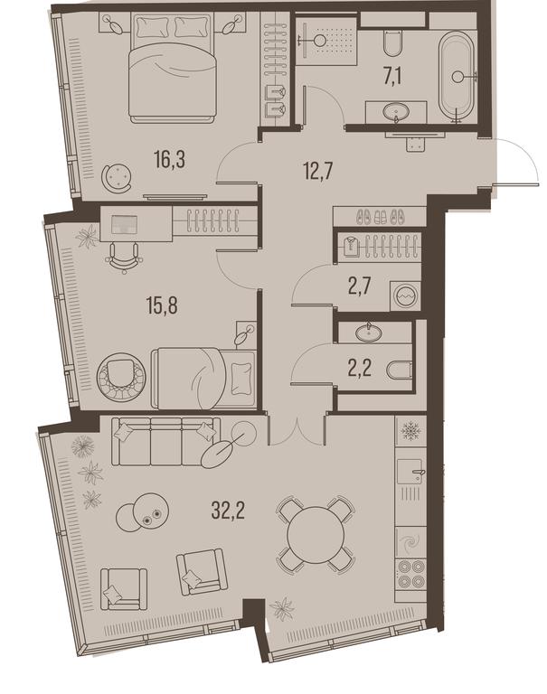 2-BD Apartment Sale, 89 sq. m. at High Life, Letnikovskaya Street, 11/10с1, Moscow, Russia #1 2-BD Apartment Sale, 89 sq. m. at High Life, Letnikovskaya Street, 11/10с1, Moscow, Russia #1