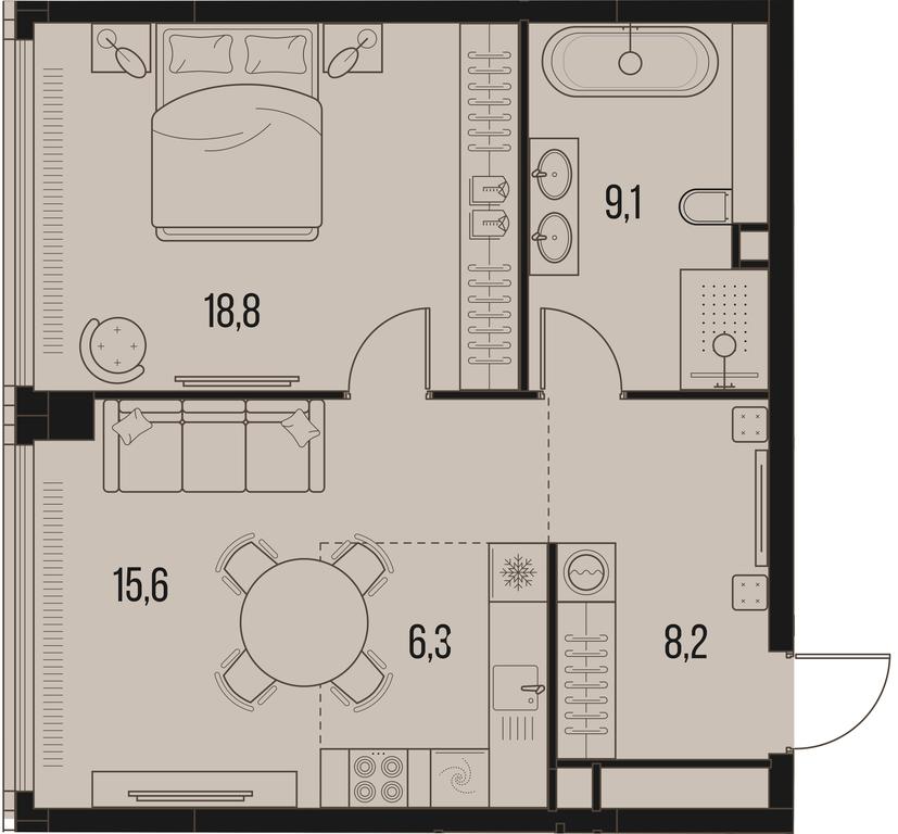 1-BD Apartment Sale, 58平方米 at High Life, Letnikovskaya Street, 11/10с1, Moscow, Russia #1 1-BD Apartment Sale, 58平方米 at High Life, Letnikovskaya Street, 11/10с1, Moscow, Russia #1