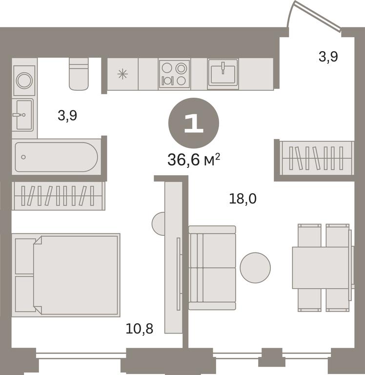 1-BD Apartment Sale, 36.6 sq. m. at Dom A, Dubininskaya Street, вл59к2, Moscow, Russia #1 1-BD Apartment Sale, 36.6 sq. m. at Dom A, Dubininskaya Street, вл59к2, Moscow, Russia #1