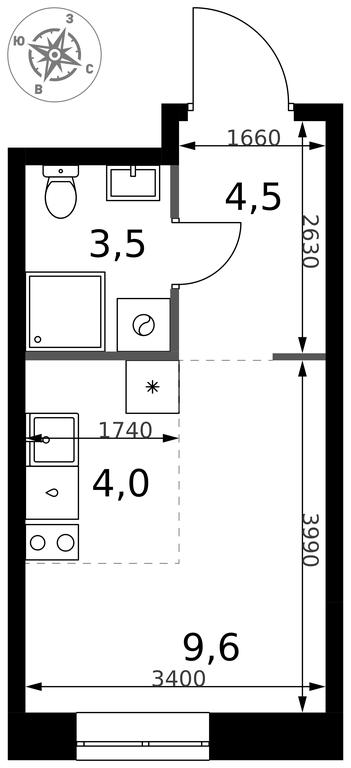 Apartment Sale, 21.6平方米 at 1 Izmajlovskij, Montazhnaya Street, 8с13, Moscow, Russia #2 Apartment Sale, 21.6平方米 at 1 Izmajlovskij, Montazhnaya Street, 8с13, Moscow, Russia #2