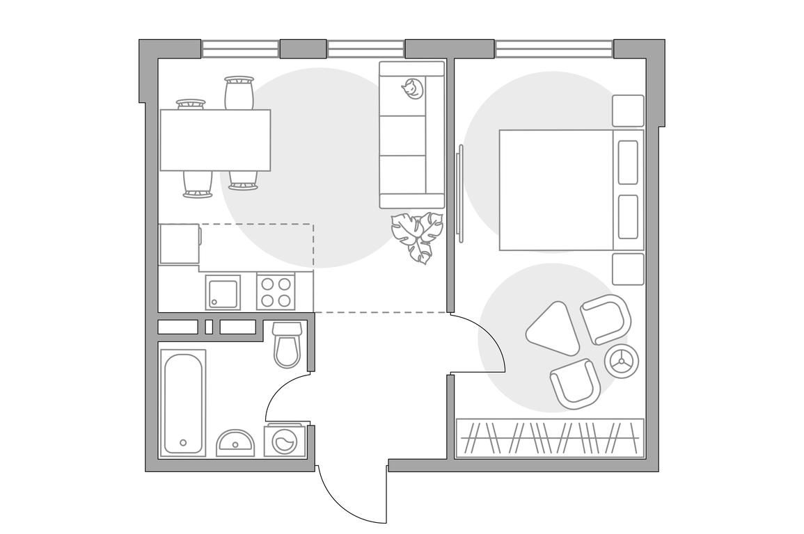 2-BD Apartment Sale, 39.78平方米 at Anikeevskiy, ulitsa Sergeya Zhadobkina, 1, selo Nikolo-Uryupino, Krasnogorsk City District, Moscow Region, Russia #1