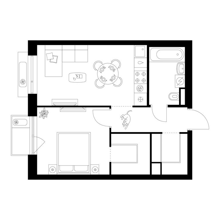 1-BD Apartment Sale, 41 sq. m. at Losinoostrovskiy Park, Otkrytoye Highway, 18Ас11, Moscow, Russia #1
