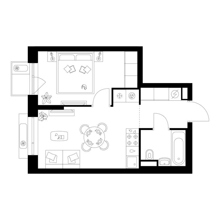 1-BD Apartment Sale, 33.4 sq. m. at Losinoostrovskiy Park, Otkrytoye Highway, 18Ас11, Moscow, Russia #1