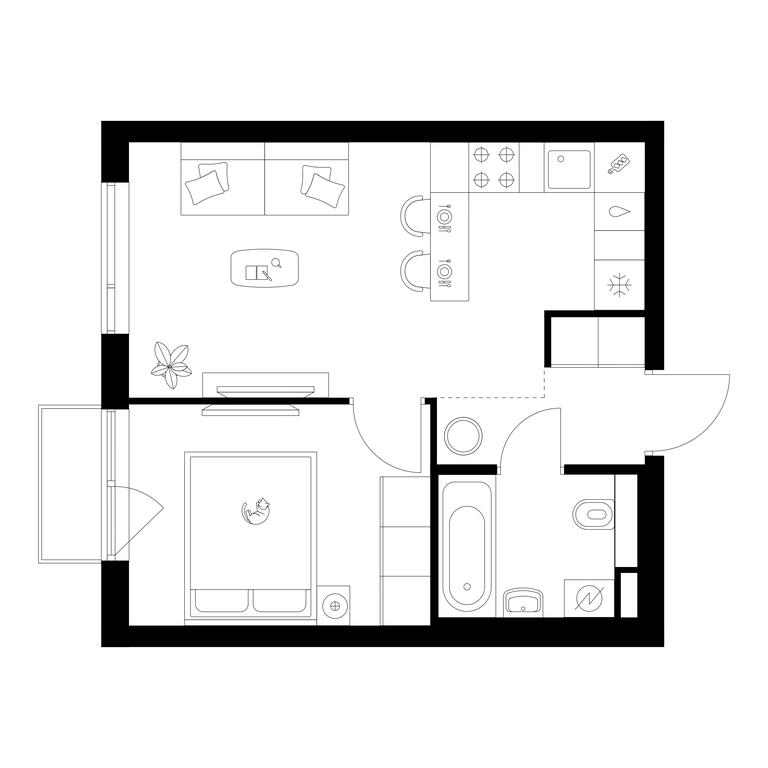1-BD Apartment Sale, 34.1 sq. m. at Losinoostrovskiy Park, Otkrytoye Highway, 18Ас11, Moscow, Russia #1 1-BD Apartment Sale, 34.1 sq. m. at Losinoostrovskiy Park, Otkrytoye Highway, 18Ас11, Moscow, Russia #1