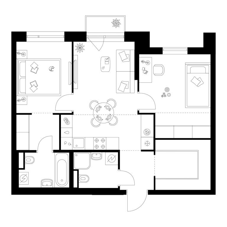 2-BD Apartment Sale, 59.6平方米 at Losinoostrovskiy Park, Otkrytoye Highway, 18Ас11, Moscow, Russia #1 2-BD Apartment Sale, 59.6平方米 at Losinoostrovskiy Park, Otkrytoye Highway, 18Ас11, Moscow, Russia #1