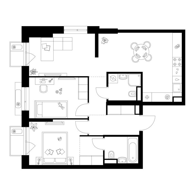 2-BD Apartment Sale, 67.2 sq. m. at Losinoostrovskiy Park, Otkrytoye Highway, 18Ас11, Moscow, Russia #1