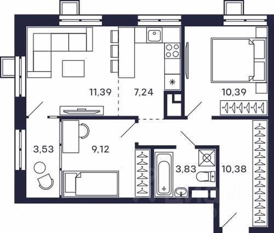 1-BD Apartment Sale, 54.37 sq. m. at Tetris, Zheleznodorozhny pereulok, Krasnogorsk, Moscow Region, Russia #2 1-BD Apartment Sale, 54.37 sq. m. at Tetris, Zheleznodorozhny pereulok, Krasnogorsk, Moscow Region, Russia #2