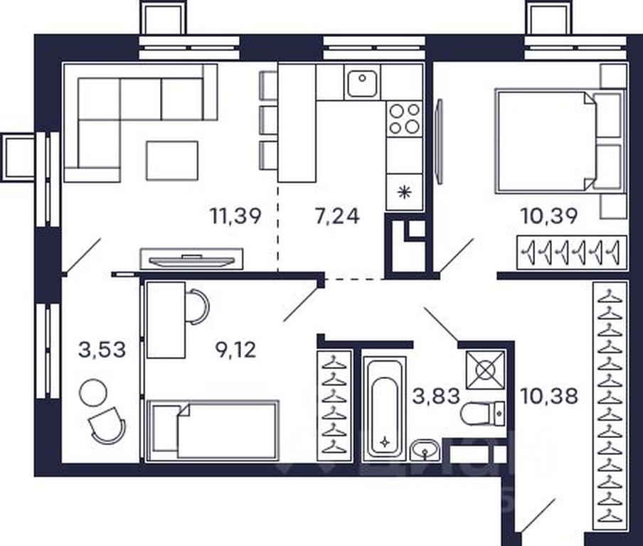 1-BD Apartment Sale, 54.37 sq. m. at Tetris, Zheleznodorozhny pereulok, Krasnogorsk, Moscow Region, Russia #1 1-BD Apartment Sale, 54.37 sq. m. at Tetris, Zheleznodorozhny pereulok, Krasnogorsk, Moscow Region, Russia #1