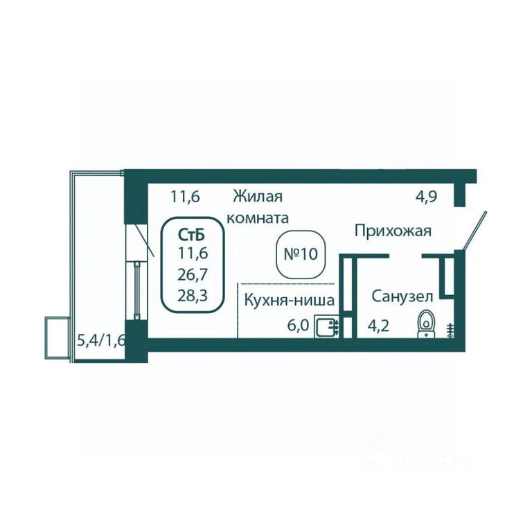 Apartment Sale, 28.3 sq. m. at Andreevka LIFE, Georgievskoe Highway, Moscow Region, Russia #1