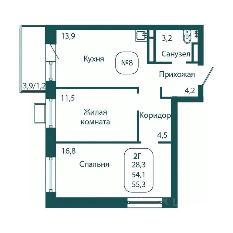1-BD Apartment Sale, 55.3 sq. m. at Andreevka LIFE, Georgievskoe Highway, Moscow Region, Russia #1 1-BD Apartment Sale, 55.3 sq. m. at Andreevka LIFE, Georgievskoe Highway, Moscow Region, Russia #1