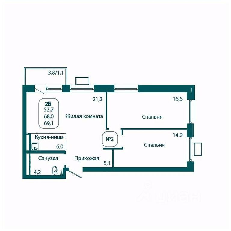 1-BD Apartment Sale, 69.1 sq. m. at Andreevka LIFE, Georgievskoe Highway, Moscow Region, Russia #1 1-BD Apartment Sale, 69.1 sq. m. at Andreevka LIFE, Georgievskoe Highway, Moscow Region, Russia #1