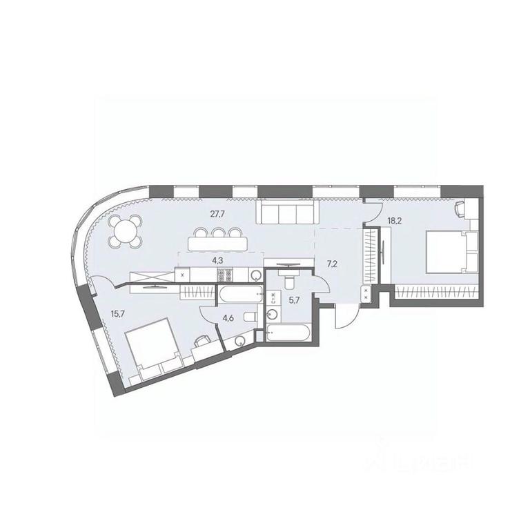 2-BD Apartment Sale, 83.4 sq. m. at Ново-Переделкино, Zapadniy Administrative District, Moscow, Russia #1 2-BD Apartment Sale, 83.4 sq. m. at Ново-Переделкино, Zapadniy Administrative District, Moscow, Russia #1