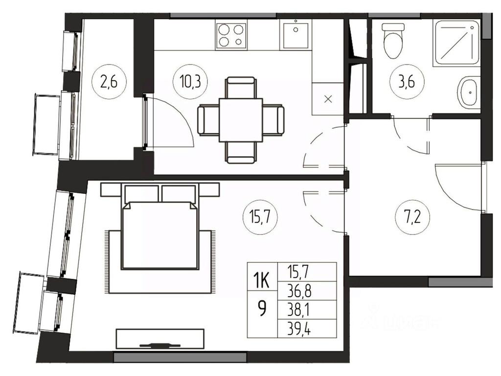 Apartment Sale, 38.1平方米 at Premium, ulitsa Turgeneva, Pushkino, Moscow Region, Russia #1 Apartment Sale, 38.1平方米 at Premium, ulitsa Turgeneva, Pushkino, Moscow Region, Russia #1