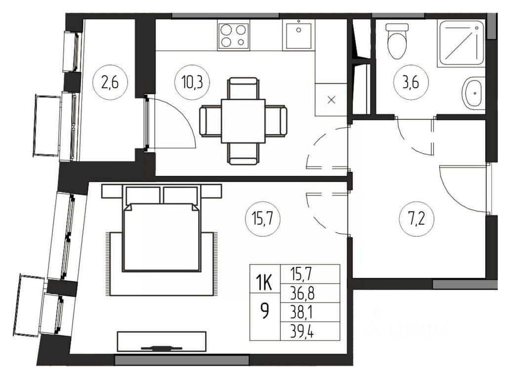 Apartment Sale, 38.1 sq. m. at Premium, ulitsa Turgeneva, Pushkino, Moscow Region, Russia #1 Apartment Sale, 38.1 sq. m. at Premium, ulitsa Turgeneva, Pushkino, Moscow Region, Russia #1