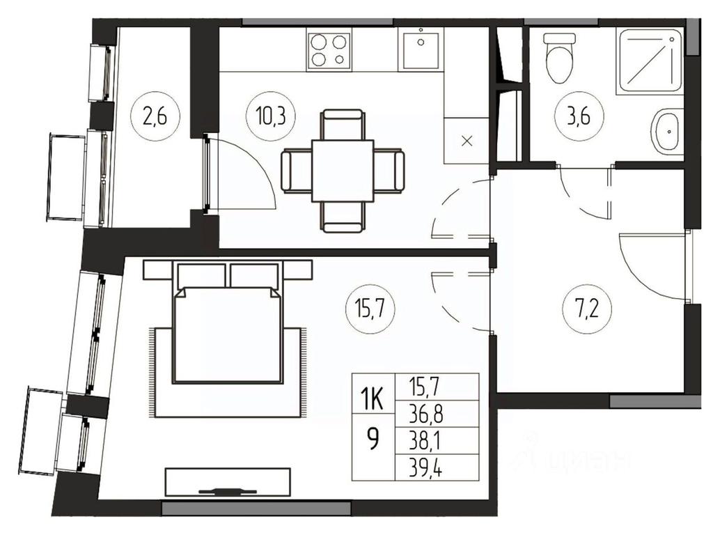 Apartment Sale, 38.1 sq. m. at Premium, ulitsa Turgeneva, Pushkino, Moscow Region, Russia #1 Apartment Sale, 38.1 sq. m. at Premium, ulitsa Turgeneva, Pushkino, Moscow Region, Russia #1
