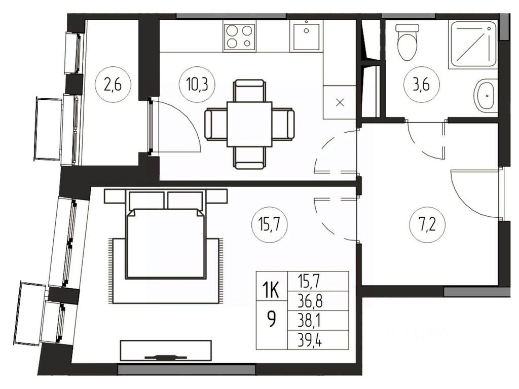 Apartment Sale, 38.1 sq. m. at Premium, ulitsa Turgeneva, Pushkino, Moscow Region, Russia #1 Apartment Sale, 38.1 sq. m. at Premium, ulitsa Turgeneva, Pushkino, Moscow Region, Russia #1