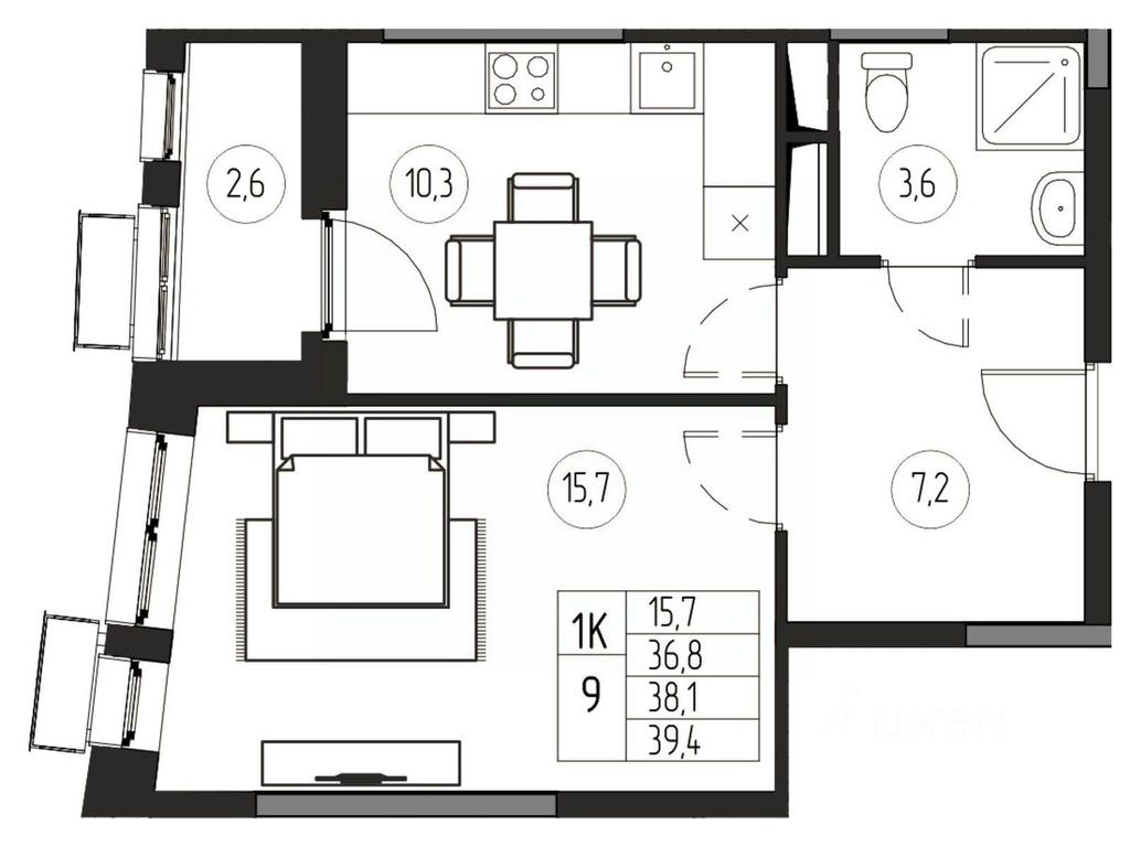 Apartment Sale, 38.1平方米 at Premium, ulitsa Turgeneva, Pushkino, Moscow Region, Russia #1 Apartment Sale, 38.1平方米 at Premium, ulitsa Turgeneva, Pushkino, Moscow Region, Russia #1