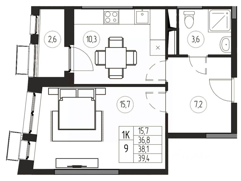 Apartment Sale, 38.1平方米 at Premium, ulitsa Turgeneva, Pushkino, Moscow Region, Russia #1 Apartment Sale, 38.1平方米 at Premium, ulitsa Turgeneva, Pushkino, Moscow Region, Russia #1