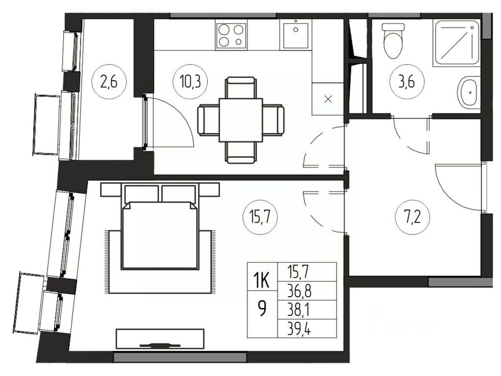 Apartment Sale, 38.1平方米 at Premium, ulitsa Turgeneva, Pushkino, Moscow Region, Russia #1 Apartment Sale, 38.1平方米 at Premium, ulitsa Turgeneva, Pushkino, Moscow Region, Russia #1