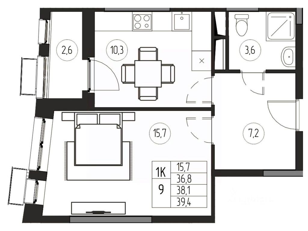 Apartment Sale, 38.1平方米 at Premium, ulitsa Turgeneva, Pushkino, Moscow Region, Russia #1 Apartment Sale, 38.1平方米 at Premium, ulitsa Turgeneva, Pushkino, Moscow Region, Russia #1