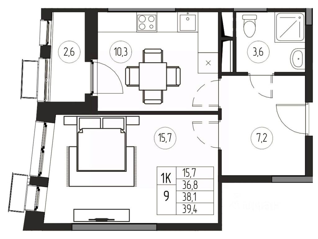 Apartment Sale, 38.1平方米 at Premium, ulitsa Turgeneva, Pushkino, Moscow Region, Russia #1 Apartment Sale, 38.1平方米 at Premium, ulitsa Turgeneva, Pushkino, Moscow Region, Russia #1