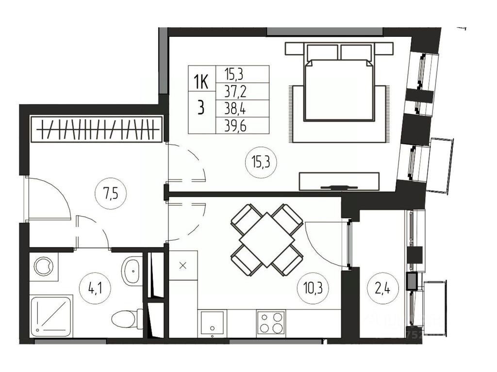 Apartment Sale, 38.4 sq. m. at Premium, ulitsa Turgeneva, Pushkino, Moscow Region, Russia #1 Apartment Sale, 38.4 sq. m. at Premium, ulitsa Turgeneva, Pushkino, Moscow Region, Russia #1