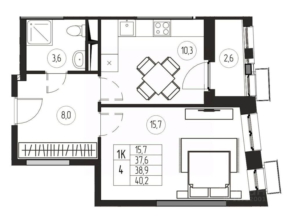 Apartment Sale, 38.9平方米 at Premium, ulitsa Turgeneva, Pushkino, Moscow Region, Russia #1 Apartment Sale, 38.9平方米 at Premium, ulitsa Turgeneva, Pushkino, Moscow Region, Russia #1