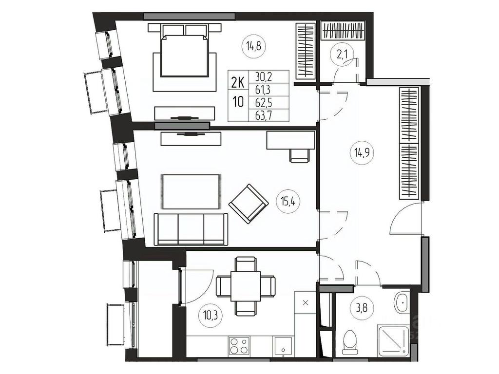 1-BD Apartment Sale, 62.5 sq. m. at Premium, ulitsa Turgeneva, Pushkino, Moscow Region, Russia #1 1-BD Apartment Sale, 62.5 sq. m. at Premium, ulitsa Turgeneva, Pushkino, Moscow Region, Russia #1
