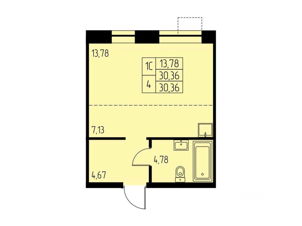 Apartment Sale, 30.4 sq. m. at Dom na Studencheskom, Studencheskiy proyezd, Ivanteyevka, Pshkinskiy Urban District, Moscow Region, Russia #1
