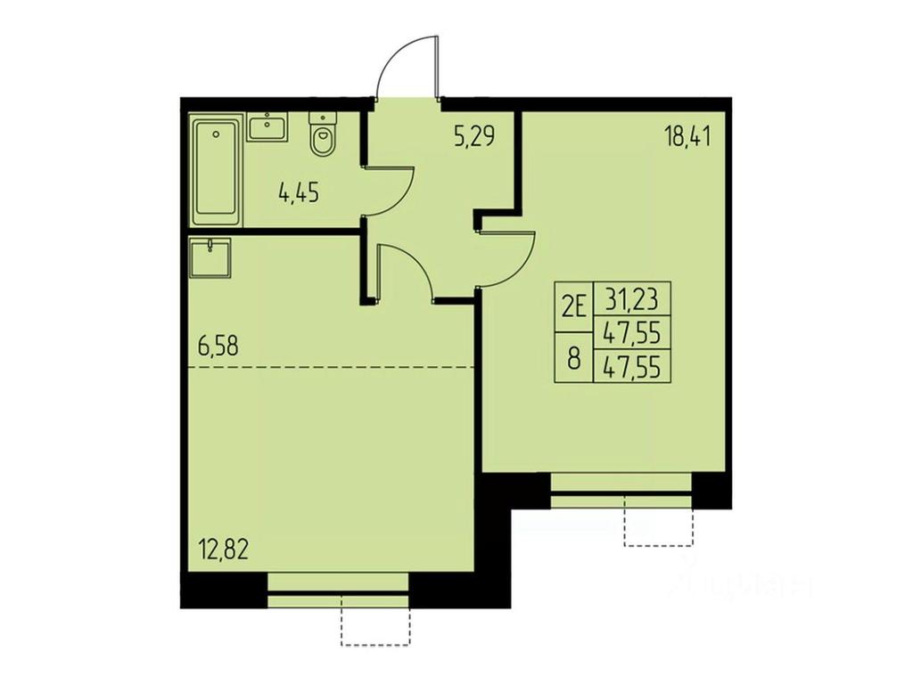 1-BD Apartment Sale, 47.6平方米 at Dom na Studencheskom, Studencheskiy proyezd, Ivanteyevka, Pshkinskiy Urban District, Moscow Region, Russia #1 1-BD Apartment Sale, 47.6平方米 at Dom na Studencheskom, Studencheskiy proyezd, Ivanteyevka, Pshkinskiy Urban District, Moscow Region, Russia #1