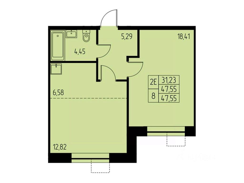 1-BD Apartment Sale, 47.6平方米 at Dom na Studencheskom, Studencheskiy proyezd, Ivanteyevka, Pshkinskiy Urban District, Moscow Region, Russia #1 1-BD Apartment Sale, 47.6平方米 at Dom na Studencheskom, Studencheskiy proyezd, Ivanteyevka, Pshkinskiy Urban District, Moscow Region, Russia #1