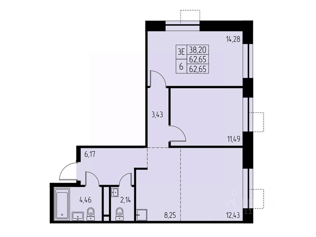 2-BD Apartment Sale, 62.7 sq. m. at Dom na Studencheskom, Studencheskiy proyezd, Ivanteyevka, Pshkinskiy Urban District, Moscow Region, Russia #1 2-BD Apartment Sale, 62.7 sq. m. at Dom na Studencheskom, Studencheskiy proyezd, Ivanteyevka, Pshkinskiy Urban District, Moscow Region, Russia #1