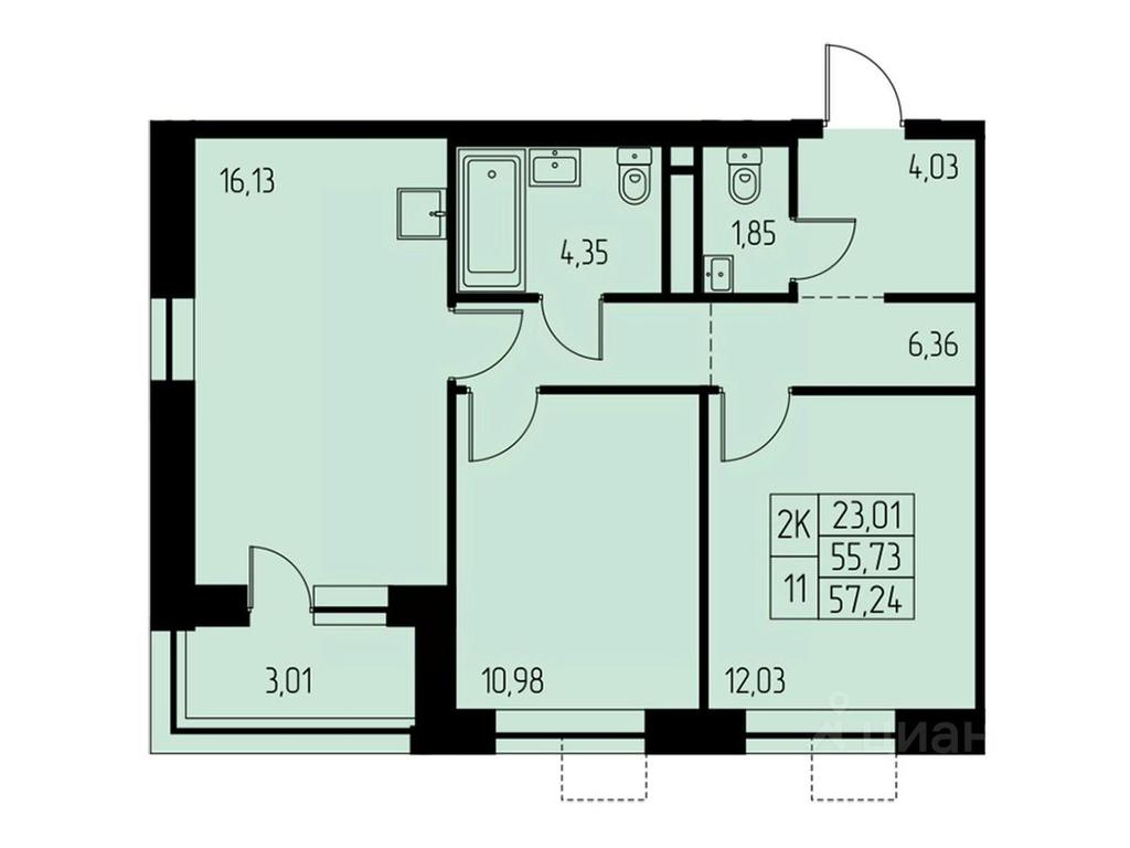 1-BD Apartment Sale, 57.2 sq. m. at Dom na Studencheskom, Studencheskiy proyezd, Ivanteyevka, Pshkinskiy Urban District, Moscow Region, Russia #1 1-BD Apartment Sale, 57.2 sq. m. at Dom na Studencheskom, Studencheskiy proyezd, Ivanteyevka, Pshkinskiy Urban District, Moscow Region, Russia #1