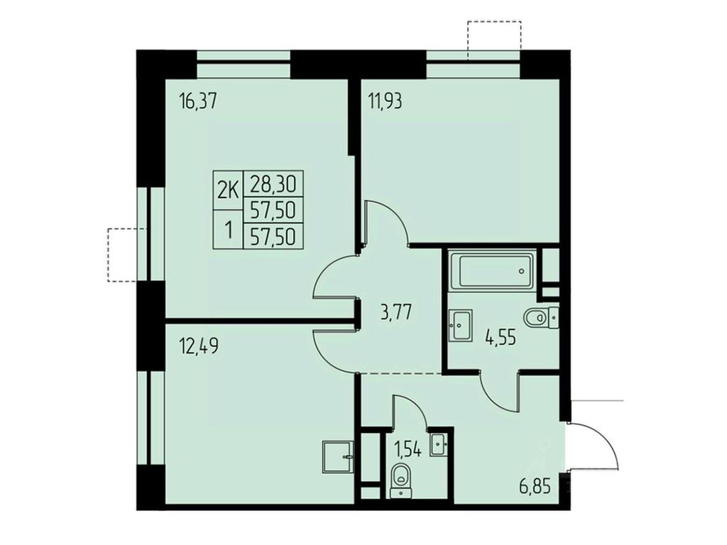 1-BD Apartment Sale, 57.5平方米 at Dom na Studencheskom, Studencheskiy proyezd, Ivanteyevka, Pshkinskiy Urban District, Moscow Region, Russia #1 1-BD Apartment Sale, 57.5平方米 at Dom na Studencheskom, Studencheskiy proyezd, Ivanteyevka, Pshkinskiy Urban District, Moscow Region, Russia #1