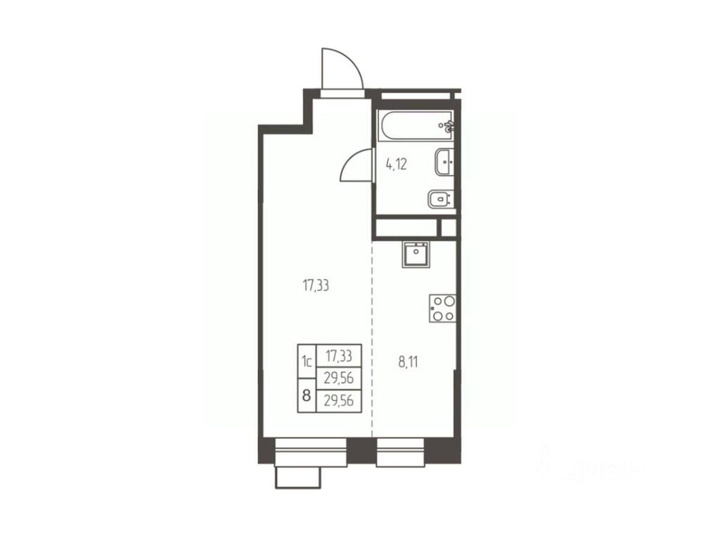 Apartment Sale, 29.6平方米 at Novaya Ivanteevka, Zavodskaya ulitsa, Ivanteyevka, Pshkinskiy Urban District, Moscow Region, Russia #1 Apartment Sale, 29.6平方米 at Novaya Ivanteevka, Zavodskaya ulitsa, Ivanteyevka, Pshkinskiy Urban District, Moscow Region, Russia #1