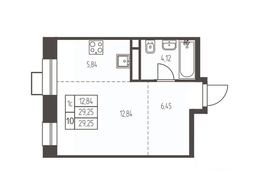 Apartment Sale, 29.3平方米 at Novaya Ivanteevka, Zavodskaya ulitsa, Ivanteyevka, Pshkinskiy Urban District, Moscow Region, Russia #1