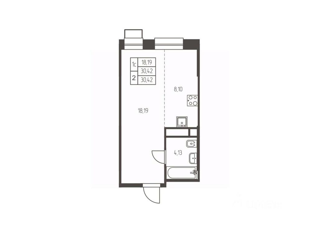 Apartment Sale, 30.4 sq. m. at Novaya Ivanteevka, Zavodskaya ulitsa, Ivanteyevka, Pshkinskiy Urban District, Moscow Region, Russia #1