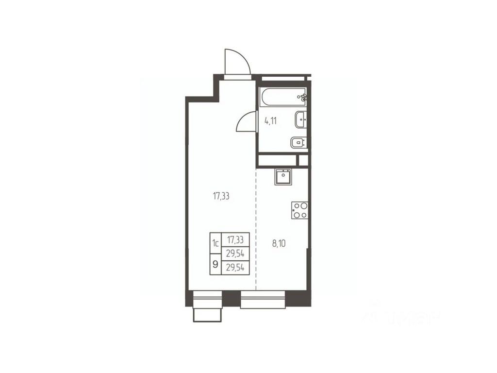 Apartment Sale, 29.5 sq. m. at Novaya Ivanteevka, Zavodskaya ulitsa, Ivanteyevka, Pshkinskiy Urban District, Moscow Region, Russia #1