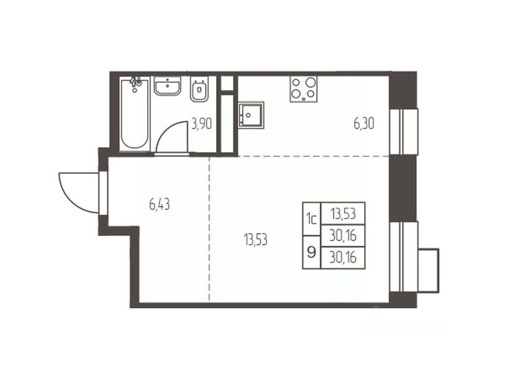 Apartment Sale, 30.2 sq. m. at Novaya Ivanteevka, Zavodskaya ulitsa, Ivanteyevka, Pshkinskiy Urban District, Moscow Region, Russia #1