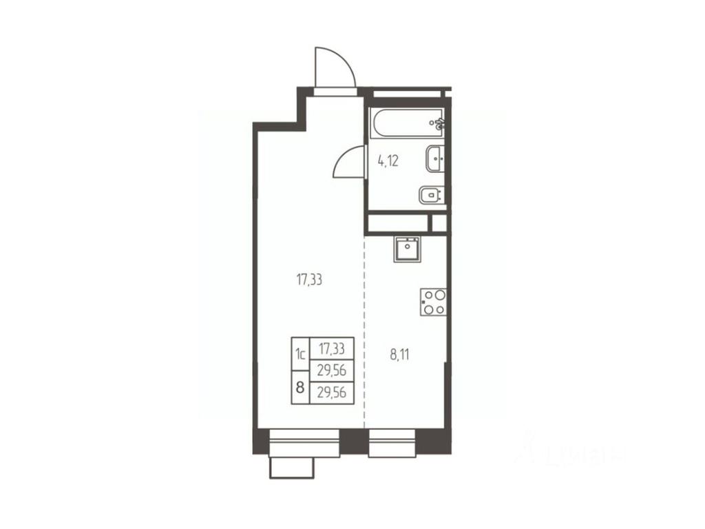 Apartment Sale, 29.6平方米 at Novaya Ivanteevka, Zavodskaya ulitsa, Ivanteyevka, Pshkinskiy Urban District, Moscow Region, Russia #1 Apartment Sale, 29.6平方米 at Novaya Ivanteevka, Zavodskaya ulitsa, Ivanteyevka, Pshkinskiy Urban District, Moscow Region, Russia #1
