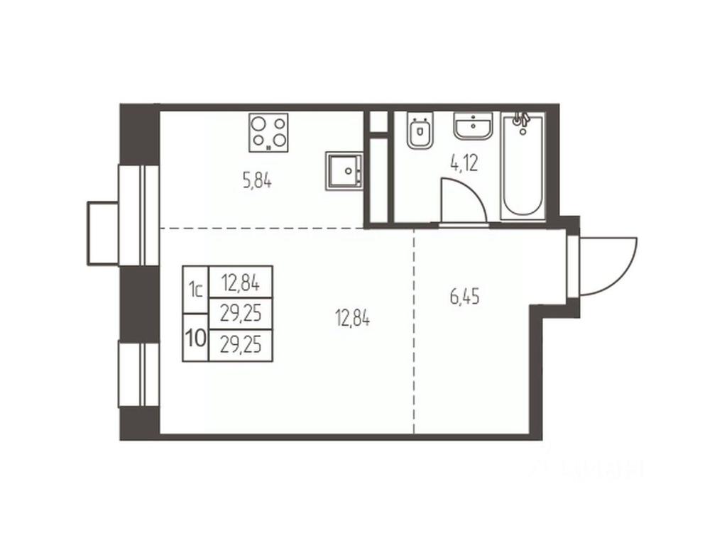 Apartment Sale, 29.3 sq. m. at Novaya Ivanteevka, Zavodskaya ulitsa, Ivanteyevka, Pshkinskiy Urban District, Moscow Region, Russia #1
