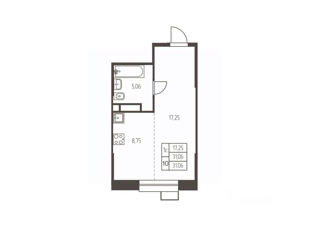 Apartment Sale, 31.1 sq. m. at Novaya Ivanteevka, Zavodskaya ulitsa, Ivanteyevka, Pshkinskiy Urban District, Moscow Region, Russia #1
