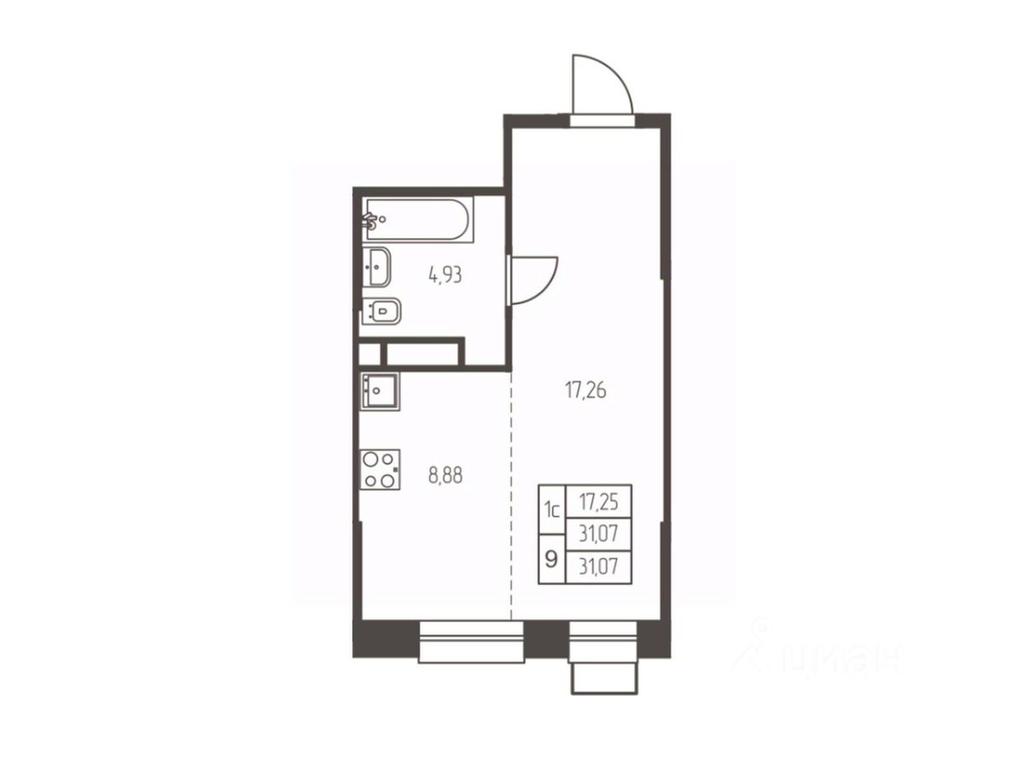 Apartment Sale, 31.1平方米 at Novaya Ivanteevka, Zavodskaya ulitsa, Ivanteyevka, Pshkinskiy Urban District, Moscow Region, Russia #1 Apartment Sale, 31.1平方米 at Novaya Ivanteevka, Zavodskaya ulitsa, Ivanteyevka, Pshkinskiy Urban District, Moscow Region, Russia #1